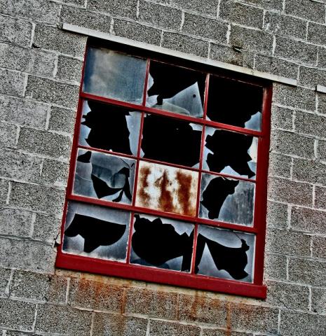 picture of broken window