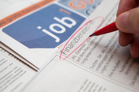 pen circling a job ad