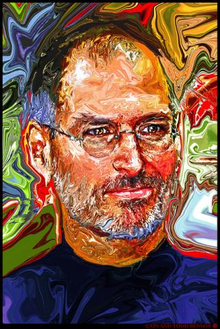 Painting of Steve Jobs