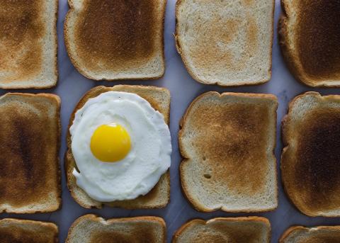 egg on toasts