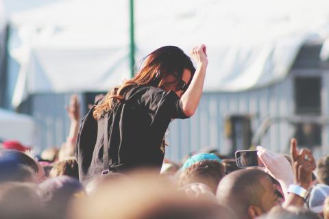 Young person at festival