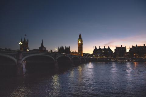 Big ben at dusk