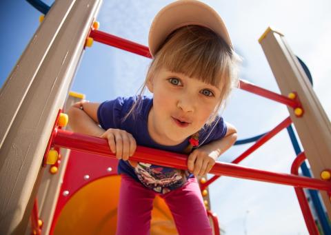 little girl on the playground