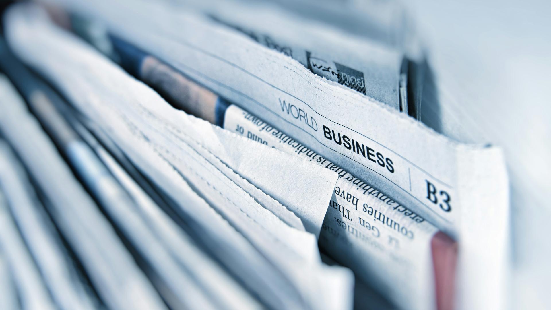 Stack of newspapers