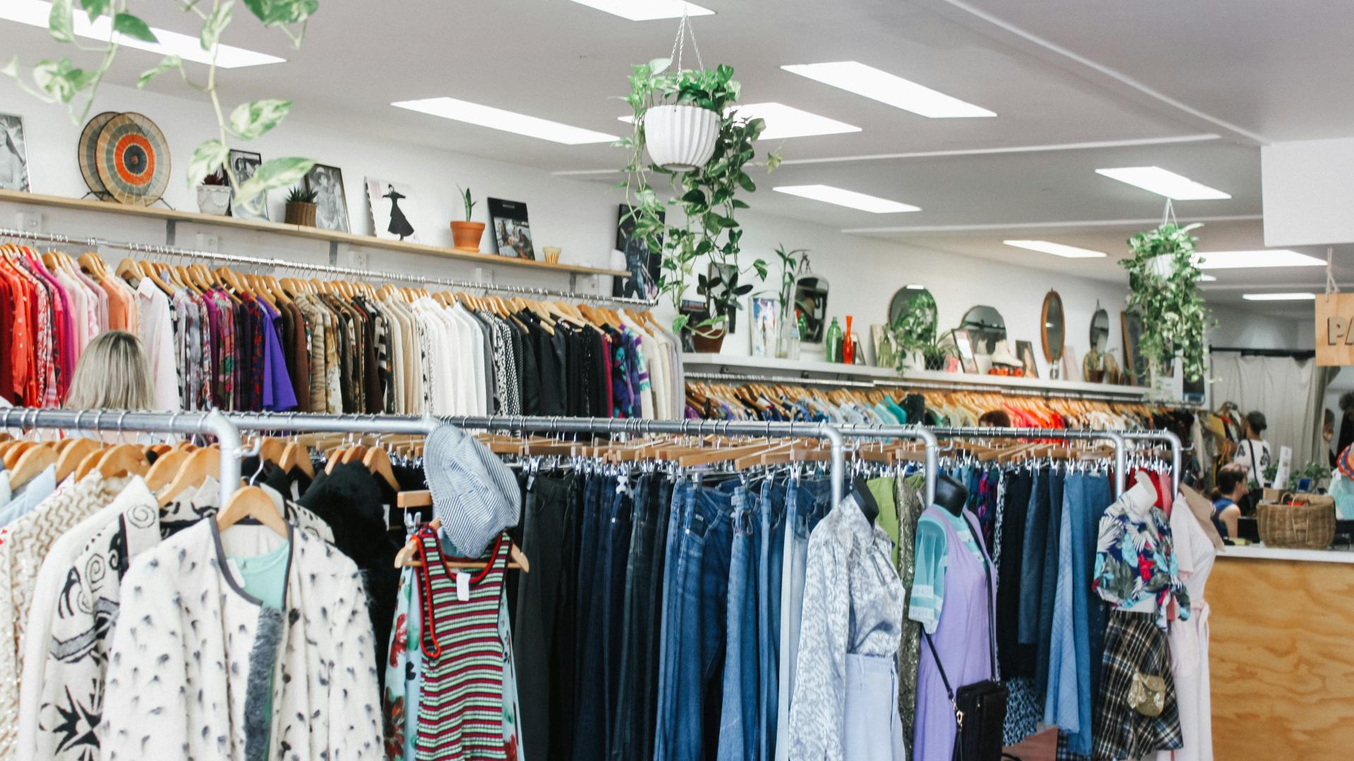 Racks of clothes